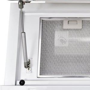Hotă de bucătărie din sticlă securizată, alb, 600 mm - Img 6