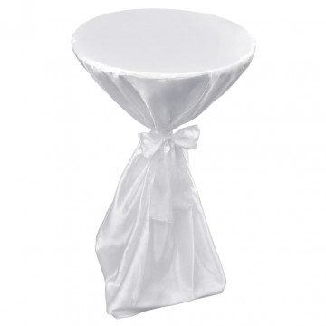 Husă de masă albă, 70 cm, cu fundă, 2 buc - Img 4