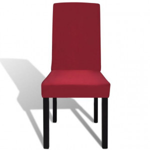 Husă elastică pentru scaun, culoare bordeaux, set 6 bucăți - Img 2