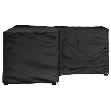 Husă mobilier de grădină în formă de L 12 ocheți, 185x185x90 cm - Img 2