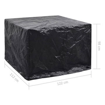 Husă mobilier grădină, 8 ocheți, 122 x 112 x 98 cm - Img 6