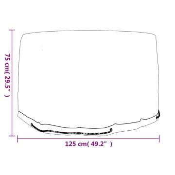 Huse mobilier de grădină, 2 buc., 6 ocheți, rotund, Ø125x75 cm - Img 6
