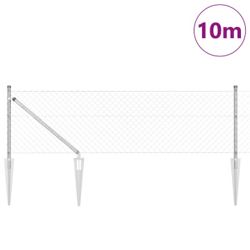 Împrejmuire cu 7 Posturi Spike 0.8x10 m Oțel Galvanizat - Img 3