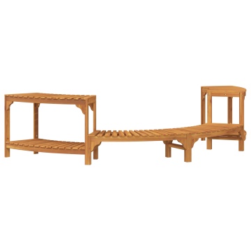 Împrejmuire pentru Cada cu Hidromasaj Semi-Rotund 252x111.5x55.5 cm Lemn Masiv de Acacia - Img 2