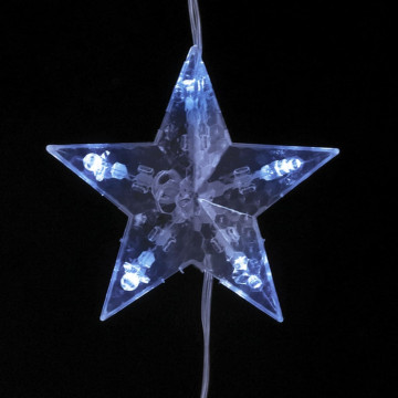 Instalație lumini tip perdea stele 200 LED albastru 8 funcții - Img 7