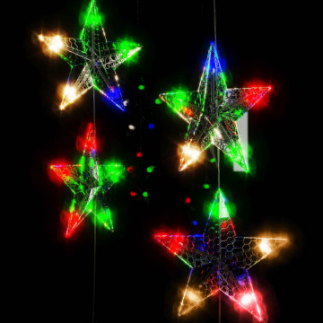 Instalație lumini tip perdea stele 200 LED multicolor 8 funcții - Img 4