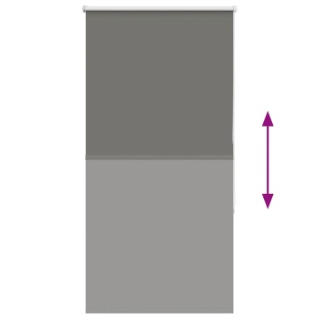 Jaluză cu role opace gri 85x130 cm lățime material 80,7 cm - Img 8