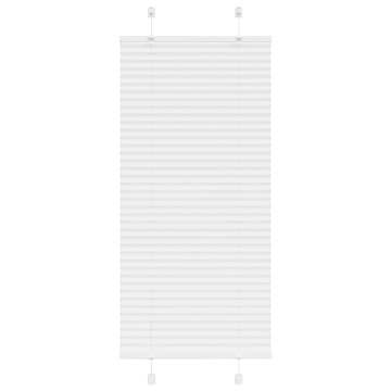 Jaluză plisată alb 60x150 cm Lățime țesătură 59,4cm poliester - Img 1