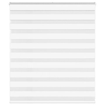 Jaluzea tip zebra alb lățime țesătură 120,9 cm poliester - Img 1