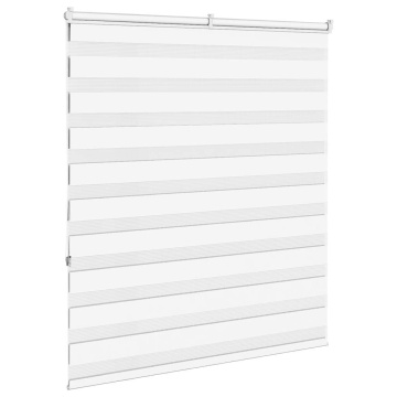 Jaluzea tip zebra alb lățime țesătură 120,9 cm poliester - Img 4
