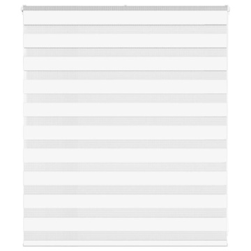 Jaluzea tip zebra alb lățime țesătură 130,9 cm poliester - Img 1