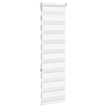 Jaluzea tip zebra alb lățime țesătură 45,9 cm poliester - Img 4