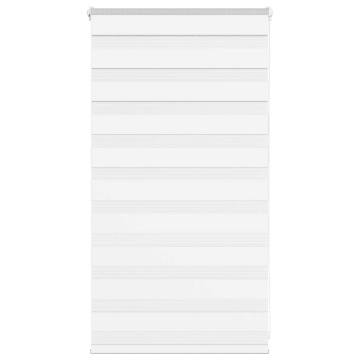 Jaluzea tip zebra alb lățime țesătură 80,9 cm poliester - Img 1