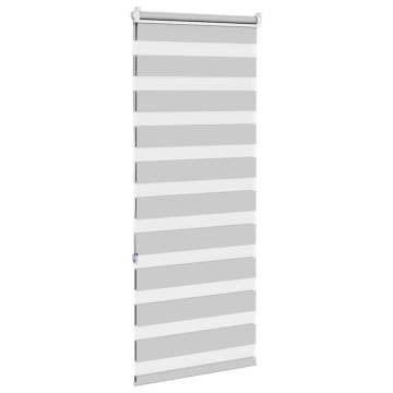 Jaluzea tip zebra gri deschis lățime țesătură 55,9 cm poliester - Img 4