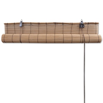 Jaluzele din bambus tip rulou, 2 buc., maro, 150 x 220 cm - Img 4