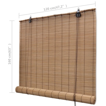 Jaluzele rulabile, 120 x 160 cm, bambus natural - Img 5