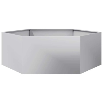Jardinieră de grădină 138x120x45 cm oțel galvanizat hexagonal - Img 2