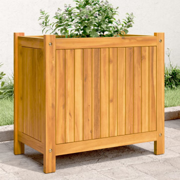 Jardinieră de grădină cu căptușeală, 54x31x50 cm, lemn acacia - Img 1