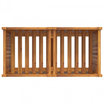 Jardinieră de grădină cu căptușeală, 84x42x75 cm, lemn acacia - Img 7