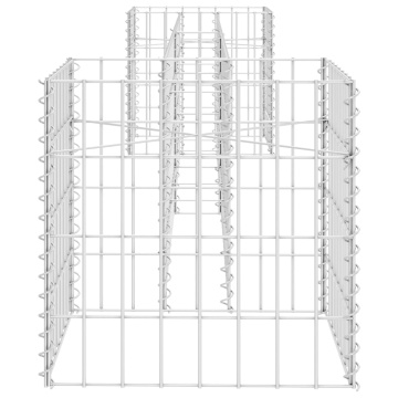 Jardinieră gabion în formă de H, 260 x 40 x 40 cm, sârmă oțel - Img 4