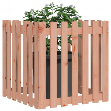 Jardinieră grădină design gard, 70x70x70 cm, lemn masiv douglas - Img 3