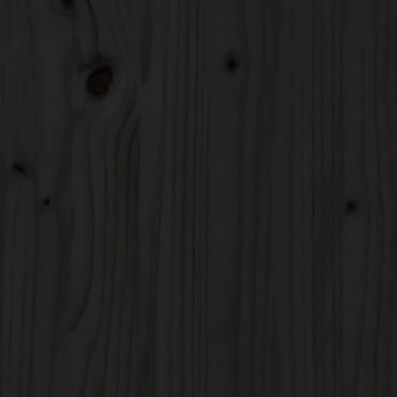 Jardinieră, negru, 80x80x27 cm, lemn masiv de pin - Img 5