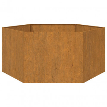 Jardinieră, ruginiu, 90x90x45 cm, oțel corten - Img 7
