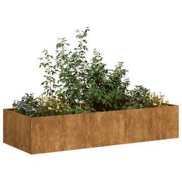 Jardinieră Rusty 200x80x40 cm Oțel pentru intemperii - Img 1