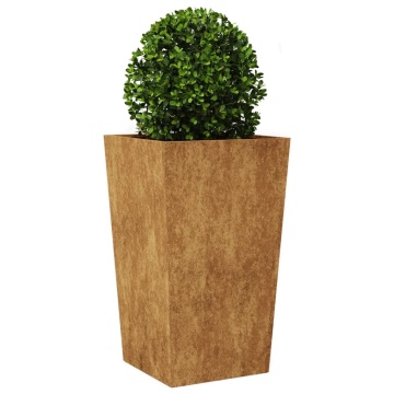 Jardiniere de grădină 2 buc 45x45x75 cm Oțel pentru intemperii - Img 4