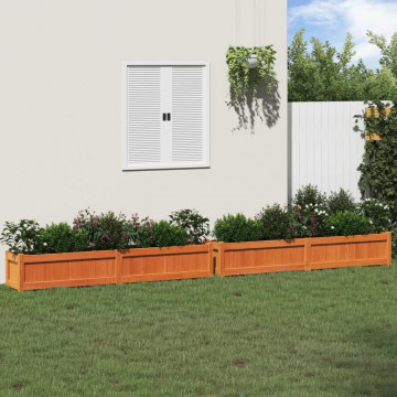 Jardiniere de grădină, 2 buc., maro ceruit, lemn masiv de pin - Img 1
