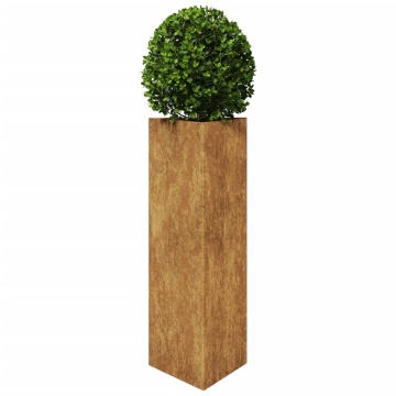 Jardiniere de grădină 2 buc Triunghiular Oțel pentru intemperii - Img 4