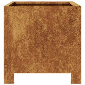 Jardiniere grădină, 2 buc., 30x30x30 cm, oțel corten - Img 7