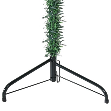 Jumătate brad de Crăciun subțire cu suport, verde, 240 cm - Img 5