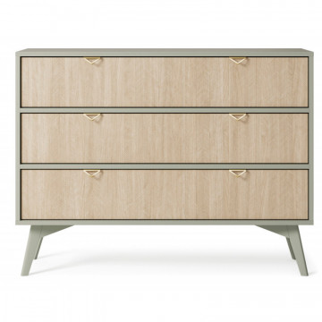 KSZ106 Comodă din eucalipt Palos PA02- scandi heringbone 106 cm 3S - Img 2