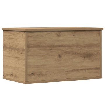 Ladă depozitare cu capac, stejar artizanal, 60x35x35 cm, lemn - Img 2