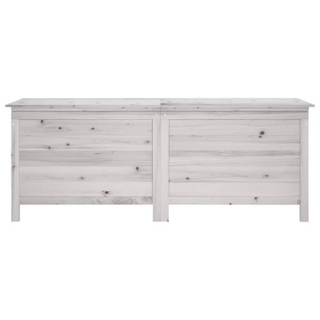 Ladă depozitare de grădină alb 150x50x56,5 cm lemn masiv brad - Img 4