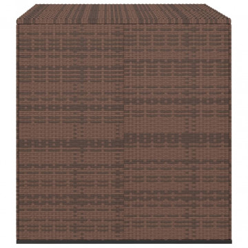 Ladă grădină pentru perne, maro, 100x97,5x104 cm, ratan PE - Img 2