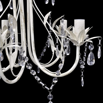 Lampă de plafon suspendată, candelabru cristal, elegant, 5 becuri - Img 3