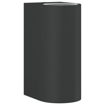Lampă exterioară de perete, negru, aluminiu turnat sub presiune - Img 2