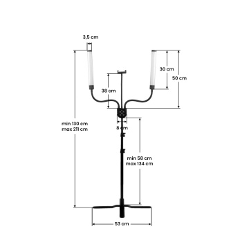 Lampa Led Pentru Gene Si Machiaj Polluks Iv Tip Msp-Mj-02 Negru Cu Telecomanda - Img 5