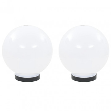 Lămpi bol cu LED 2 buc, sferice, 20 cm, PMMA - Img 2