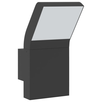Lămpi exterioare de perete cu LED 2 buc. negru, aluminiu turnat - Img 4