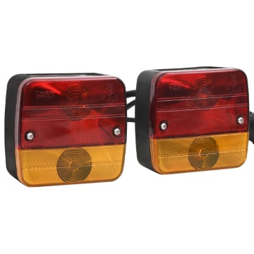 Lumini pentru remorcă 2 buc. bec clasic 12 V roșu 10,5x5x9,5 cm - Img 2