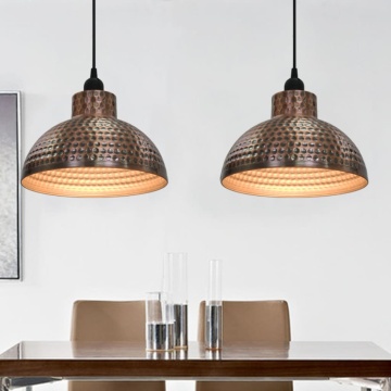 Lustre semisferice de culoare arămie, 2 buc. - Img 3
