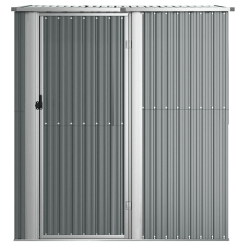 Magazie de grădină, gri, 180,5x97x209,5 cm, oțel galvanizat - Img 3