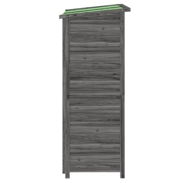 Magazie de unelte pentru grădină gri 83x57x140cm lemn masiv pin - Img 5