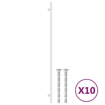 Mânere de dulap, 10 buc., argintiu, 480 mm, oțel inoxidabil - Img 2