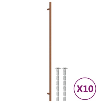 Mânere de dulap, 10 buc., bronz, 480 mm, oțel inoxidabil - Img 2