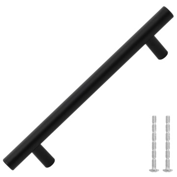 Mânere de dulap, 10 buc., negru, 128 mm, oțel inoxidabil - Img 3