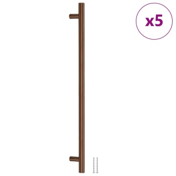 Mânere de dulap, 5 buc., bronz, 480 mm, oțel inoxidabil - Img 2